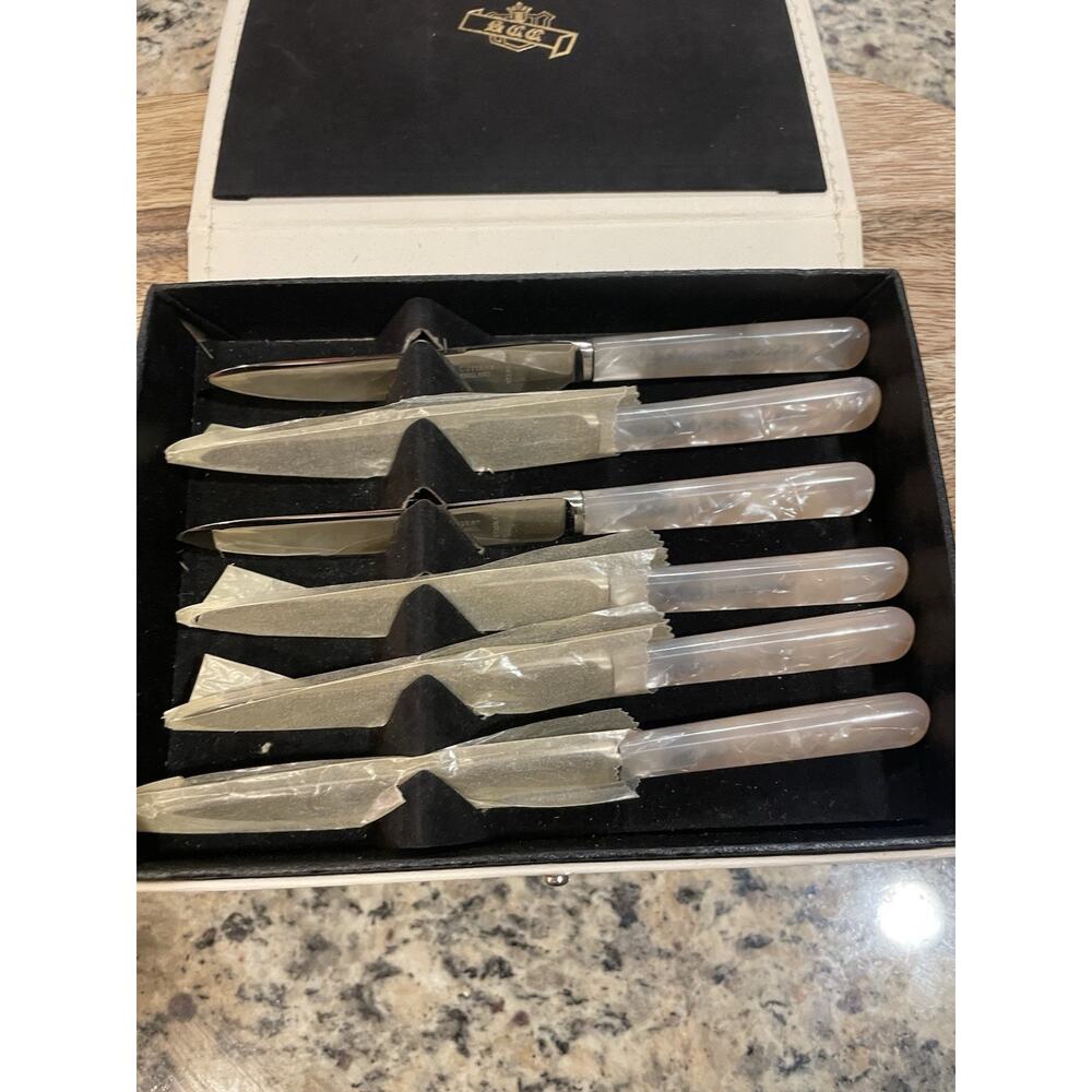 Supreme Cutlery Corp Set Stainless Mother Pearl Knives England Set